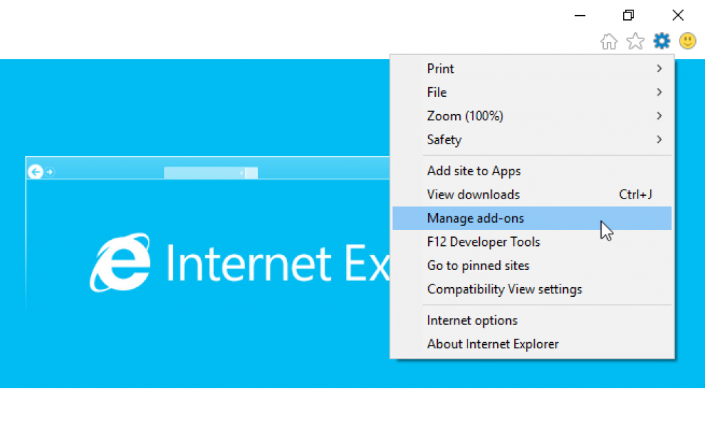 Manage Add-Ons in IE